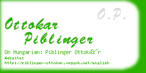 ottokar piblinger business card